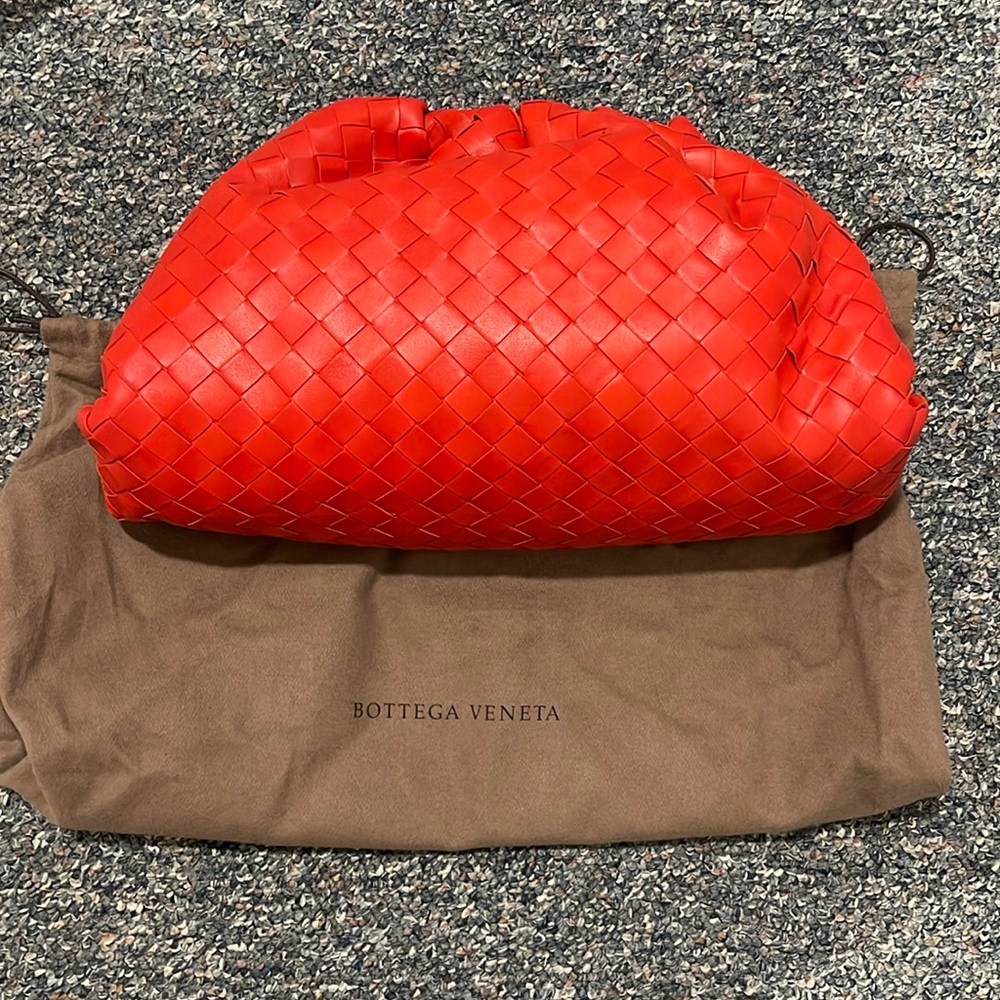 Botteg Veneta fire bright red large pouch